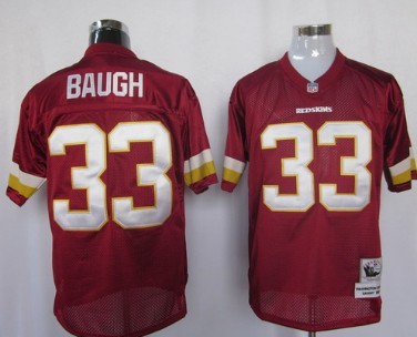 Washington Redskins #33 Sammy Baugh Red Throwback Jersey