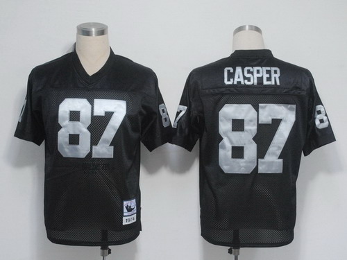 Oakland Raiders #87 Dave Casper Black Throwback Jersey