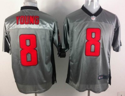 Nike San Francisco 49ers #8 Steve Young Gray Shadow Elite Jersey