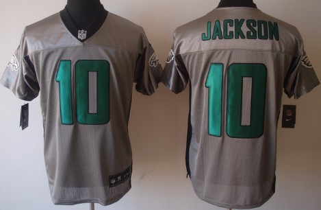 Nike Philadelphia Eagles #10 DeSean Jackson Gray Shadow Elite Jersey