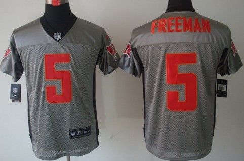 Nike Tampa Bay Buccaneers #5 Josh Freeman Gray Shadow Elite Jersey