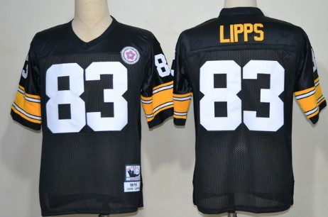 Pittsburgh Steelers #83 Louis Lipps Black Throwback Jersey