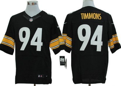 Nike Pittsburgh Steelers #94 Lawrence Timmons Black Elite Jersey