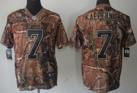 Nike San Francisco 49ers #7 Colin Kaepernick Realtree Camo Elite Jersey