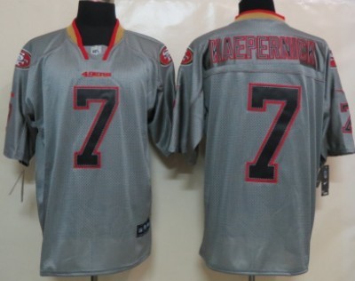 Nike San Francisco 49ers #7 Colin Kaepernick Lights Out Gray Elite Jersey