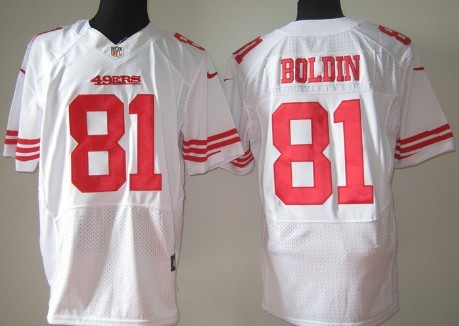 Nike San Francisco 49ers #81 Anquan Boldin White Elite Jersey