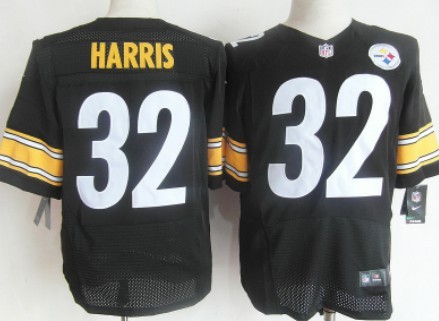 Nike Pittsburgh Steelers #32 Franco Harris Black Elite Jersey