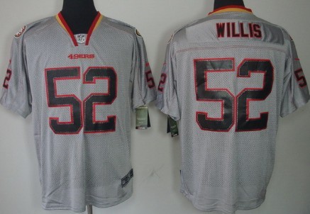 Nike San Francisco 49ers #52 Patrick Willis Lights Out Gray Elite Jersey