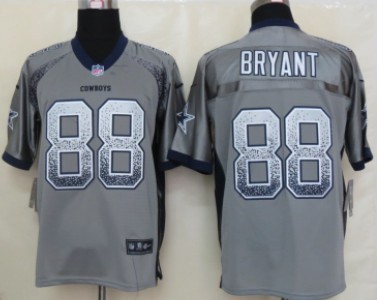 Nike Dallas Cowboys #88 Dez Bryant Drift Fashion Gray Elite Jersey