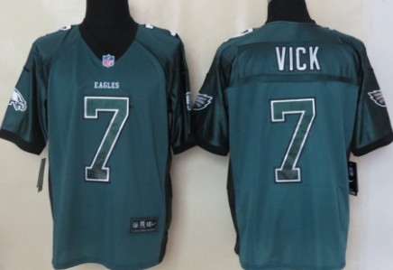 Nike Philadelphia Eagles #7 Michael Vick Drift Fashion Green Elite Jersey