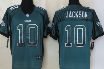 Nike Philadelphia Eagles #10 DeSean Jackson Drift Fashion Green Elite Jersey