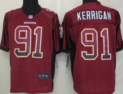 Nike Washington Redskins #91 Ryan Kerrigan Drift Fashion Red Elite Jersey