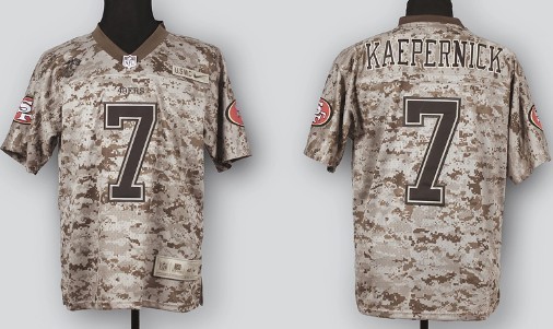 Nike San Francisco 49ers #7 Colin Kaepernick 2013 USMC Camo Elite Jersey