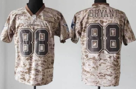 Nike Dallas Cowboys #88 Dez Bryant 2013 USMC Camo Elite Jersey