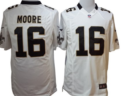 Nike New Orleans Saints #16 Lance Moore White Game Jersey