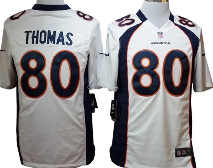 Nike Denver Broncos #80 Julius Thomas White Game Jersey