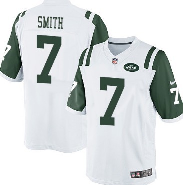 Nike New York Jets #7 Geno Smith White Game Jersey