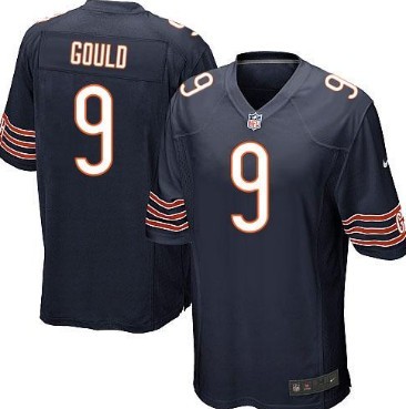 Nike Chicago Bears #9 Robbie Gould Blue Game Jersey