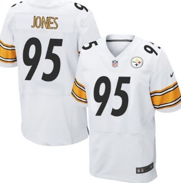 Nike Pittsburgh Steelers #95 Jarvis Jones White Elite Jersey