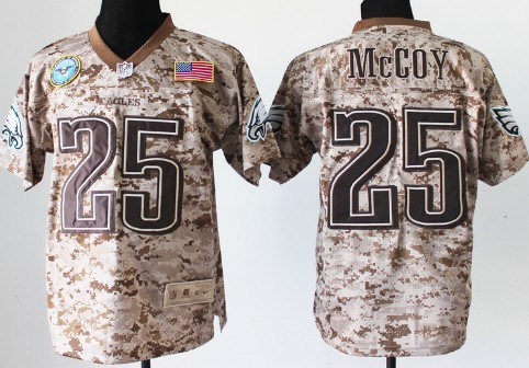 Nike Philadelphia Eagles #25 LeSean McCoy 2013 USMC Camo Elite Jersey