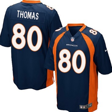 Nike Denver Broncos #80 Julius Thomas Blue Game Jersey