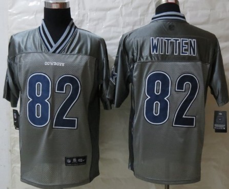 Nike Dallas Cowboys #82 Jason Witten 2013 Gray Vapor Elite Jersey