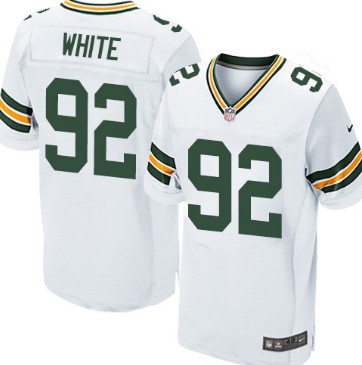 Nike Green Bay Packers #92 Reggie White White Elite Jersey