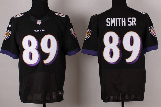 Nike Baltimore Ravens #89 Steve Smith Sr 2013 Black Elite Jersey