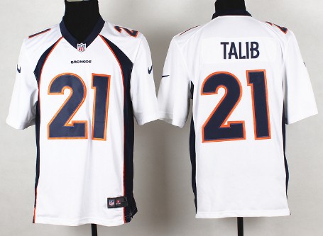 Nike Denver Broncos #21 Aqib Talib 2013 White Game Jersey