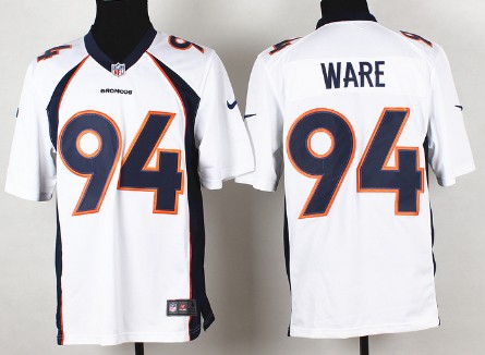 Nike Denver Broncos #94 DeMarcus Ware 2013 White Game Jersey