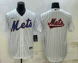 Men's New York Mets Big Logo White Cool Base Stitched Baseball Jerseys