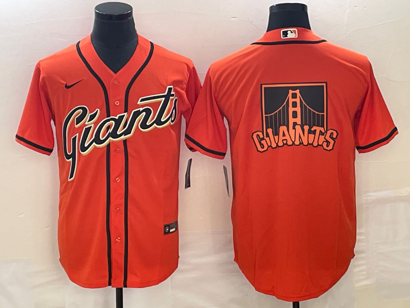 Men's San Francisco Giants Orange Team Big Logo Cool Base Stitched Baseball Jersey