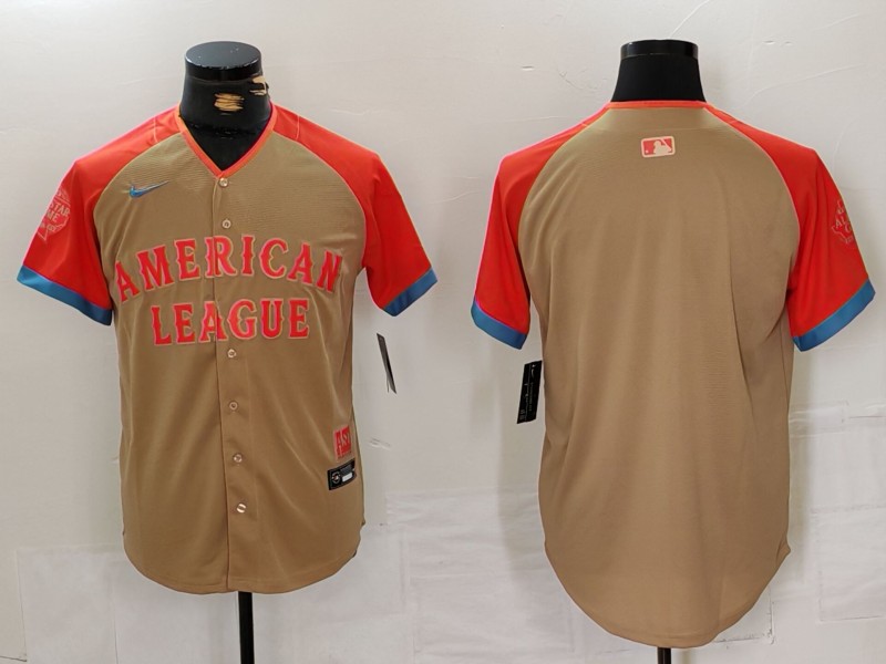 Men's American League Blank Cream 2024 All-Star Limited Stitched Baseball Jersey