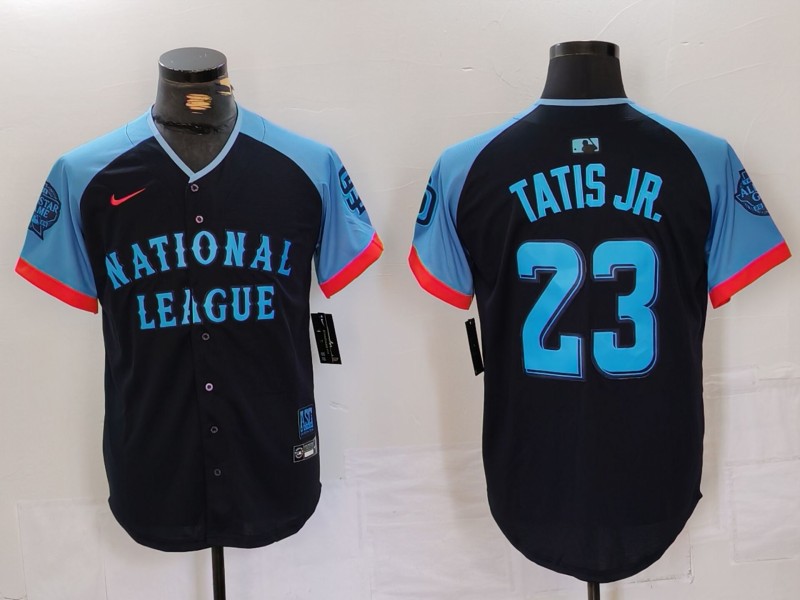 Men's San Diego Padres #23 Fernando Tatis Jr Navy 2024 All Star Limited Stitched Jersey