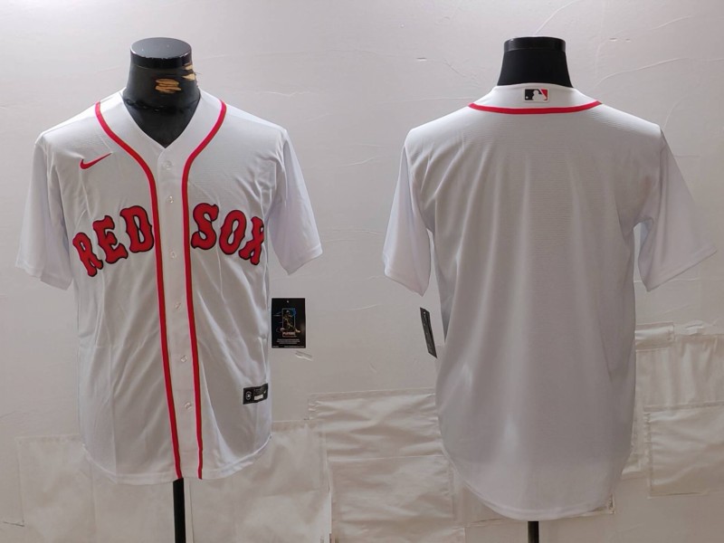 Men's Boston Red Sox Blank White Cool Base Stitched Jersey