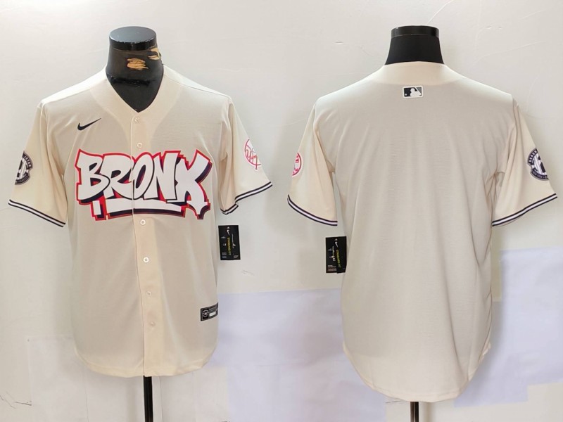 Men's New York Yankees Blank Cream Vapor Limited Stitched Baseball Jersey