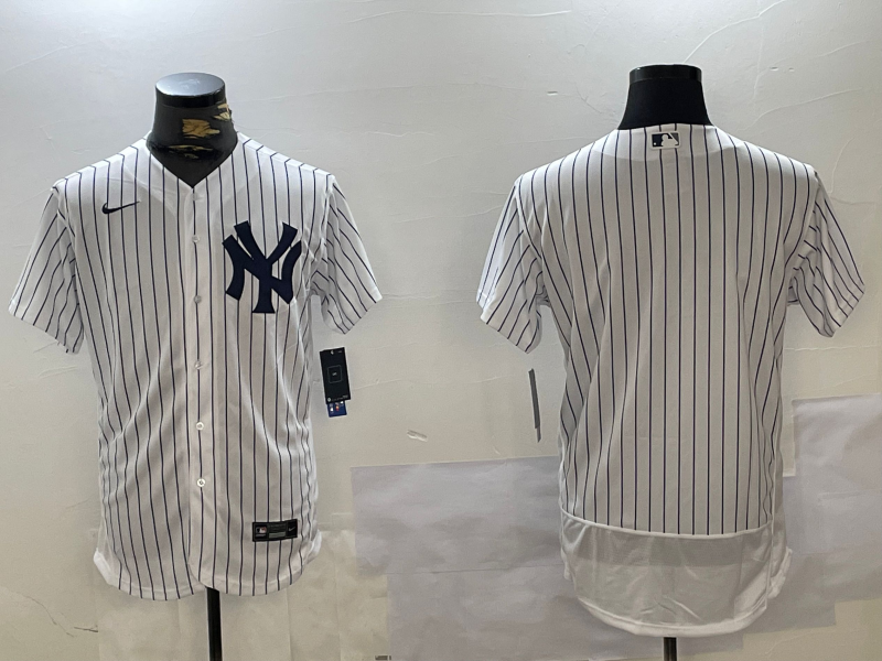 Men's New York Yankees Blank White 2024 Flex Base Stitched Jersey