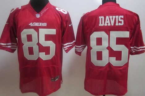 Nike San Francisco 49ers #85 Vernon Davis Red Elite Jersey