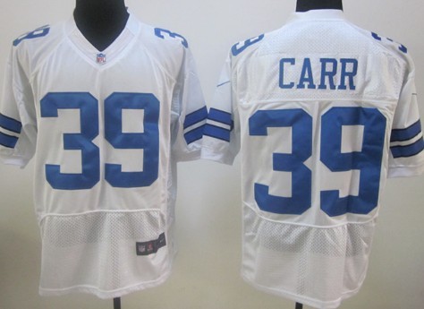 Nike Dallas Cowboys #39 Brandon Carr White Elite Jersey