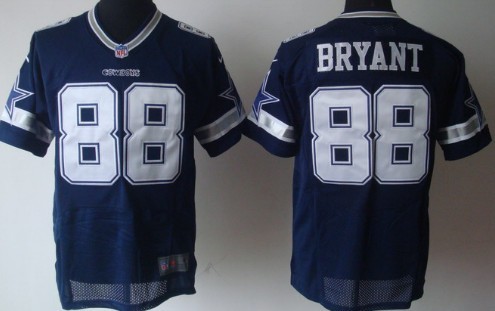 Nike Dallas Cowboys #88 Dez Bryant Blue Elite Jersey