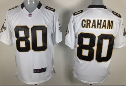 Nike New Orleans Saints #80 Jimmy Graham White Game Jersey