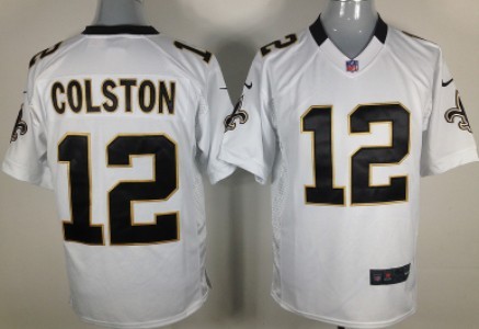 Nike New Orleans Saints #12 Marques Colston White Game Jersey