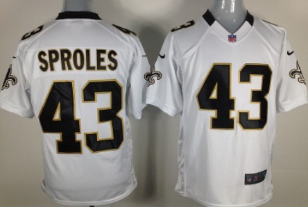 Nike New Orleans Saints #43 Darren Sproles White Game Jersey