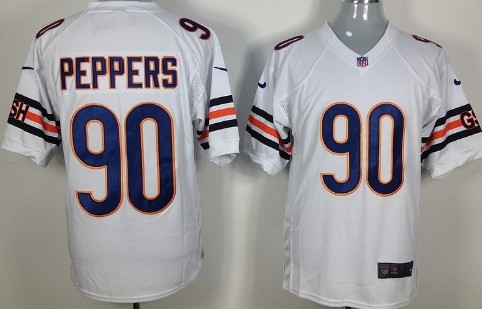 Nike Chicago Bears #90 Julius Peppers White Game Jersey