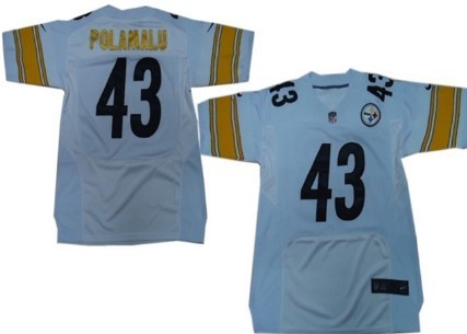 Nike Pittsburgh Steelers #43 Troy Polamalu White Elite Jersey