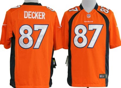 Nike Denver Broncos #87 Eric Decker Orange Game Jersey