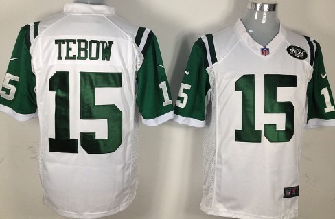 Nike New York Jets #15 Tim Tebow White Game Jersey