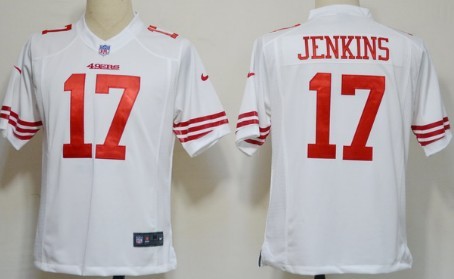 Nike San Francisco 49ers #17 A.J. Jenkins White Game Jersey