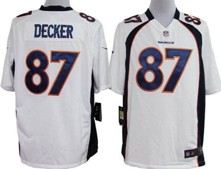 Nike Denver Broncos #87 Eric Decker White Game Jersey