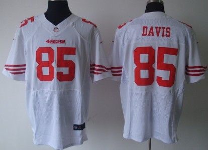 Nike San Francisco 49ers #85 Vernon Davis White Elite Jersey